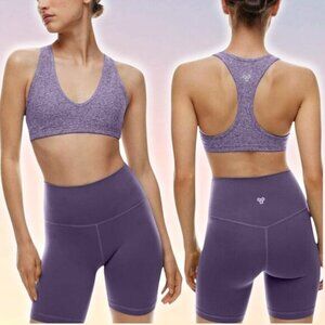 TNA Aritzia Action Tread Sports Bra Sz XS Heathered Purple